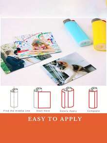 Customized Lighter Sticker With Personal Pattern, Personalized Lighter Pocket Sticker, Lighter Advertising Decoration And Promotional Gift. Can Print Logo And Advertising Slogan. Suitable As A Gift Or Freebie (Lighter Not Included)., Gift For Him - Multicolor - View 4