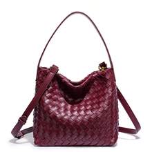 Luxury Woven Faux Leather Hobo Bag For Women, Adjustable Strap Crossbody Shoulder Bag, Fashion Handbag For Commute & Dating - Multicolor - View 12