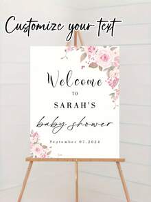 Customizable Text & Image Wedding Welcome Sign, Suitable For Engagement Party Decor - Minimalist Modern Printing, Suitable For Birthday And Party Decor, Wedding Table Decoration, Wedding Party Gifts - Multicolor - View 2
