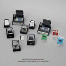 7pcs Mini Supermarket Checkout Set, Includes Toy Cash Register, Card Reader, POS Machine, Suitable For Dollhouse Scene, Durable Plastic Material, Requires Assembly, Applicable For Miniature Toys, Living Room Decor, Architectural Models, Real Estate Sandbox, Supermarket Accessories, Handmade DIY Activities, Bedroom Decor, Collection Gifts, Birthday Gifts, Gifts For Her, Personalized Gifts - Multicolor - View 3