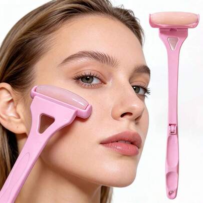 Resin Roller Applicator, Beauty Lifting Fitness Massage Tool, Resin Roller Massager Applicator, Lotion Applicator, Long Handle Leg & Face Massage Ice Chilling Roller For Back Fitness