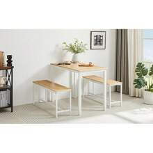 Dining Table & Chair Sets - Natural+White - View 3
