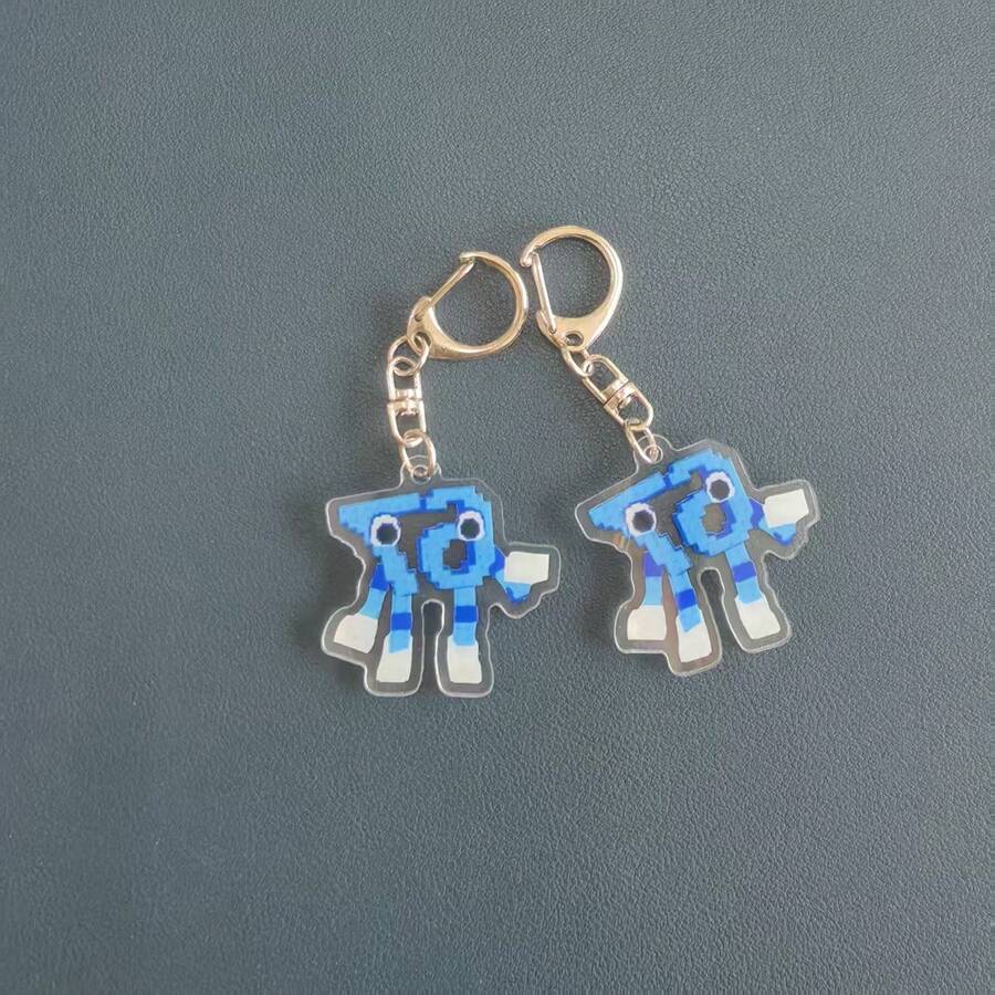 Flat Acrylic Cartoon Number 67 Keychain, Casual Simulated Numeric 67 Figure Keychain, Versatile Daily Gift For Family And Friends, Can Be Hung On Bags And Backpacks - Multicolor - View 1