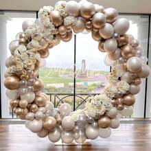 50 Stück/25 Stück pro Set) Latexballons in 10 Zoll Größe, erhältlich in Champagner Gold, Weiß, Sand Weiß und Klar. Ideal für Verlobungsdekorationen, Geburtstage, Jahrestage, Heiratsanträge, Ballongirlanden, Hochzeitsdekoration, Junggesellenabschiede - Mehrfarbig - Übersicht 5