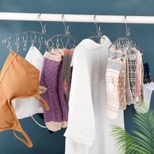 High Quality Windproof Clothes Hanger, Windproof Drying Rack, Thick Stainless Steel Clothes Drying Rack, Suitable For Drying Socks, Bras, Underwear, Stockings And Gloves - Silver - View 6