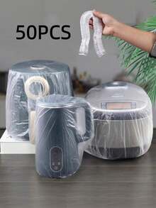 1/50/100pcs Universal Plastic Transparent Dust Cover, Suitable For Microwave, Electric Fan, Rice Cooker, Baking Tray, Microwave, Kitchen Decor, Home Supplies - Full Coverage - View 13