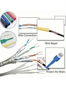 530 Pcs Heat Shrink Tubing Kit,Waterproof Heat Shrink Tubes Wire Wrap,Self-Solder Wire Connectors,Heat Shrink Tubing Combination Sleeve Electrical Tape Insulation Shrinkage,Multicolor Assortment Marine Grade Repair Wire... - 530Pcs Colorful Set (in Bags) - View 6