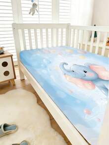 1PC Cartoon Pattern Single Bed Sheet, Made Of Polyester Material, Digitally Printed, Suitable For Decorating Baby Bedrooms, Holiday Gifts, All Seasons - Multicolor - View 4
