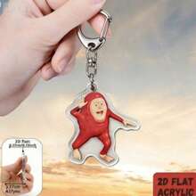 1pc Student Backpack Keychain "Social Cow God Weapon" Abstract Ugly Thing, Funny Abstract Shape (Octopus Monster / Smiling Feet / Quirky Doll), Hang On Backpack Side Pocket, Take Out Keys During Breaks To Instantly Become The Class Social Focus, Lightweight Yet , Quirky Design That Grows On You. Serves As Both A Keychain And Backpack Accessory, Hang On House/Campus Card Keys, Brings "Comedy Effect" When Finding Keys. Loved By Quirky Youth: Full Of Ugly-Cute Contrast, Hang On Bag To Attract Attention And Serve As A Social Topic, Carry It Daily To Double The Happiness. - Multicolor - View 9