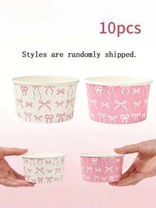 10/20个装蝴蝶主题派对纸碗，儿童生日派对冰淇淋纸杯，一次性生日派对纸碗和纸杯 - 彩色 - 查看 8