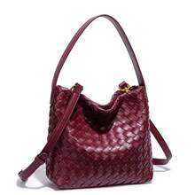 Luxury Woven Faux Leather Hobo Bag For Women, Adjustable Strap Crossbody Shoulder Bag, Fashion Handbag For Commute & Dating - Multicolor - View 10