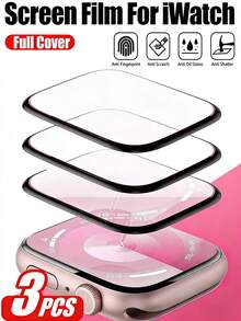 Apple Watch 10th Gen Transparent PC Protective Case, Shock-Proof Hollow-Out Cover For Apple Watch Series 8/Ultra/Series 7/Series 11, 42mm/46mm - Black+Transparent - View 7