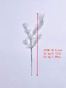 1pc Exquisite Crystal-Like Floral Branch, Handmade Beaded Artificial Flower, Creative Flower Arrangement, Suitable For Mother's Day Gift, Vase Filler, Holiday Party, Home Decor - Silver - View 9