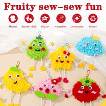 Sewing Kit For Beginners Easy DIY Projects Cute Cartoon Star Fruits Dolls Make Your Own Pendant Charms Birthday Gift Felt Crafts - Hand-sewn Pendants - View 3