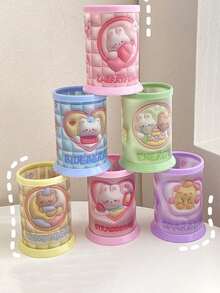 1个可爱卡通透明折叠笔筒 - 彩色 - 查看 4