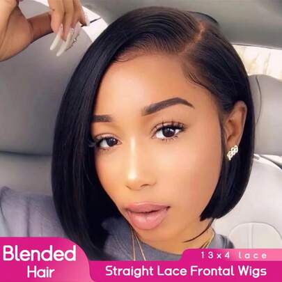 Tóc giả PQL 13X4 HD Lace Front thẳng, chất liệu tóc người cao cấp, đã được tỉa sẵn, không cần keo dán, tóc giả Brazil HD trong suốt, mật độ 180%, tóc người cao cấp dài, màu đen tự nhiên.