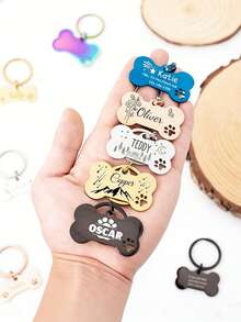 定制宠物身份牌、个性化狗狗名牌、定制刻字狗牌、个性化猫咪身份牌、定制宠物名牌、带名字和文字的个性化狗牌、母亲节礼物、父亲节礼物、周年纪念礼物、宠物礼物、狗狗生日礼物、送给爱狗人士的礼物、送给妈妈/爸爸的礼物、送给她/女朋友的礼物 - 彩色 - 查看 5