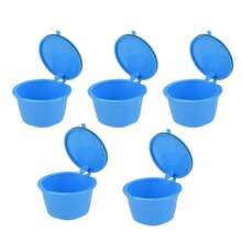 "5Pcs 50ml Coffee Capsule Reusable Coffee Filter Cup With Spoon For GUSTO Coffee Machine-Blue,Coffee Service Coffee Accessories " - View 6