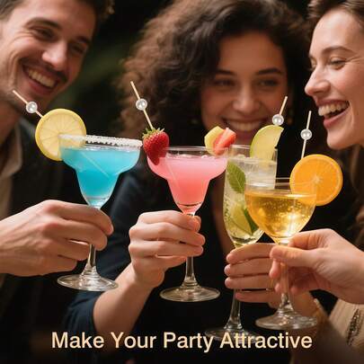 10/50/100pcs Bamboo Forks With White Beads, Premium Cocktail Skewers, Dessert Table Decor For Weddings And Parties, Suitable For Afternoon Tea Snacks