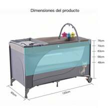 Bebezo Cunas Bebes, Multifunción Corral Para Bebe, Economía Gris - Gris - Ver 8