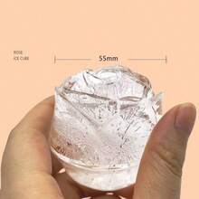 1个四格玫瑰花形冰格模具，可用于制作果冻、布丁、巧克力等烘焙食品，易脱模，用途广泛，可制作精美冰饮，适合家庭、餐厅和DIY使用。 - 粉色 - 查看 10