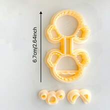 Sewing Keychain Clay Cutter, Cat Paw Leather Keychain Clay Cutting Machine Sewing Keychain Polymer Jewelry Clay Cutter, Soft Pottery Jewelry DIY Mold - Yellow - View 8