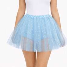 Saia Tule Carnaval - Azul bebê - Visão 4