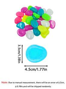 4000 piezas/Set Piedras que brillan en la oscuridad, piedras luminosas para jardín, acuario, decoración de senderos, adecuadas para jardín, césped, patio, hogar, exterior, jardín de hadas, decoración de Navidad/Día del Padre/Halloween - A - Ver 9