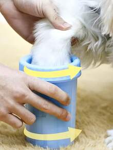 1pc Portable Pet Foot Cleaning Cup, Dog Cat Paw Cleaner Tool, 4.33in*3.54in - Multicolor - View 5