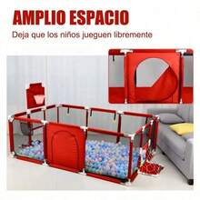 Cercado De Bebé Juego De Niños Gimnasio Plus Ocean Ball Color Rojo - Rojo - Ver 3