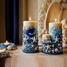 Ocean Style Candle Silicone Mold, DIY Handmade Craft Supplies - White - View 2