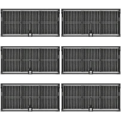 Pack Of 6 HEPA Filter Accessories For Dreame L10s Ultra Gen 2 / X40 Ultra / X40 Master / L40 Ultra / L10s Pro Ultra / X30 Ultra / L10s Ultra Gen 3 Vacuum Cleaner, Activated Carbon Filter Replacement Parts