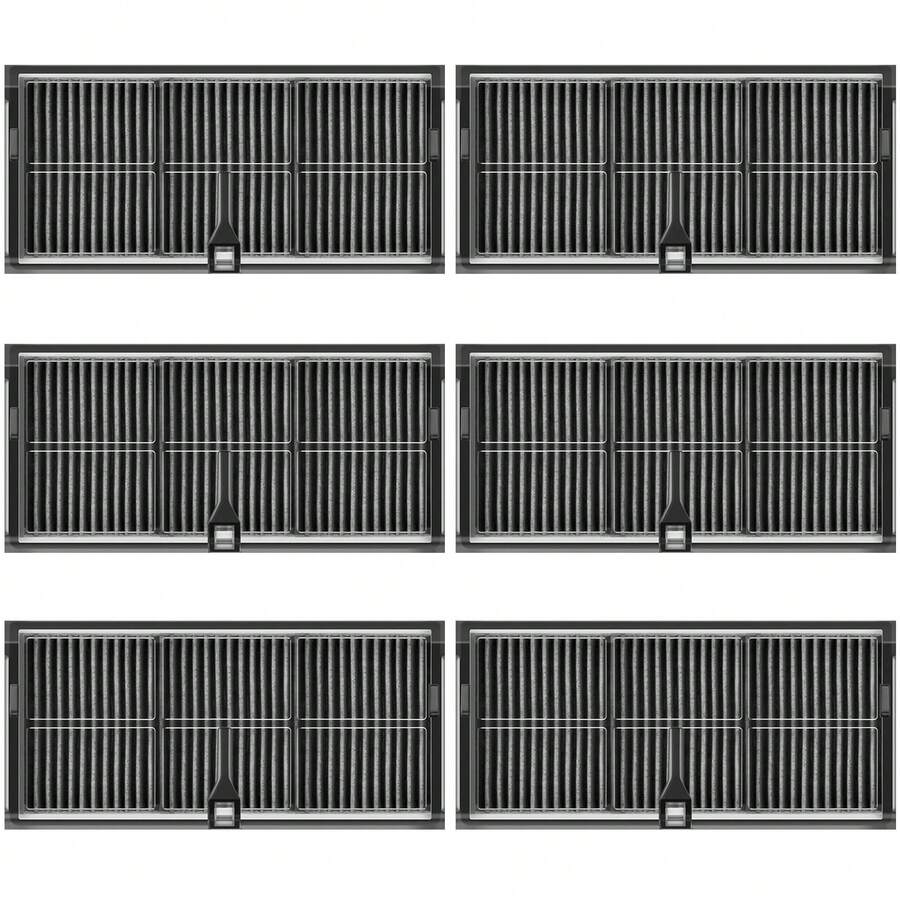 适用于 L10s Ultra Gen 2 / X40 Ultra / X40 Master / L40 Ultra / L10s Pro Ultra / X30 Ultra / L10s Ultra Gen 3 吸尘器的 6 件装 HEPA 过滤器配件，活性炭过滤器替换件 - 查看 1