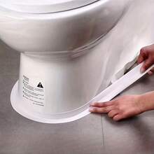 1/2 Rolle schwere selbstklebende Badewannen- und Toiletten-Dichtungsband - wasserdichter Kantenschutz, geeignet für Badezimmer, Dusche, Waschbecken, Boden und Wandversiegelung - feuchtigkeitsbeständig, einfach anzubringen, langanhaltend Klebstoff, wasserdicht für das Badezimmer | Glatte Oberflächenversiegelung | wasserbeständiges Material - A - Übersicht 1
