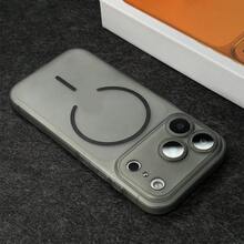 Ốp lưng điện thoại từ tính mờ, bán trong suốt, tương thích với iPhone 17 Pro Max, 15, 17, 16 Pro, 16, 12, 13, 15 Pro Max, 14, 15, 16 Plus, 17 Air, thiết kế tối giản, chống sốc và chống rơi vỡ. - Trong suốt màu đen - Xem 5