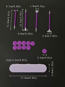 15件套钻石画工具/配件，紫色套装 - 套裝 - 查看 6