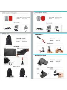 29 In 1 Action Camera Accessory Kit Compatible With Hero12 11/10/9/8GoPro Max Fusion For Osmo Action Action 2 AKASO, And More Action Cameras, For Photography/Videography Live Streaming/Video Blog - View 4