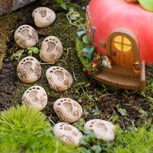 Set de 20 piezas de piedras de paso con forma de huella para jardín de primavera, decoración creativa para macetas, accesorios únicos para microlandscape de patio y mesa - Cubierta de pie individual con huella 20 - Ver 13