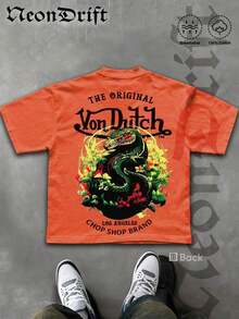 NeonDrift Double-Sided Printing Men's-Shirt Men's Short-Sleeve-Shirt100% Cotton Fabric Soft & Skin-Friendly Unisex Style Gifts Spring Festival, Valentine's Day,'s Day &-Van Dutch Print Men Shirt Classic Americana Style Graphic Tee Streetwear Fashion Casual Wear Car Enthusiasts And Vintage Culture Lovers - trắng - Xem 8