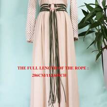 1pc Plus Size Knotted Rope Belt, Suitable For Women, Nordic Witch Waist Chain, Troll Diagonal Waist Belt, Shaman Pagan Viking Accessory, Bohemian Renaissance Market Waist Rope, DIY Waist Rope - C - View 5