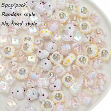 新款亚克力随机混色可爱手绘珠子DIY手链、手机链、包包挂件批发 - 彩色 - 查看 8