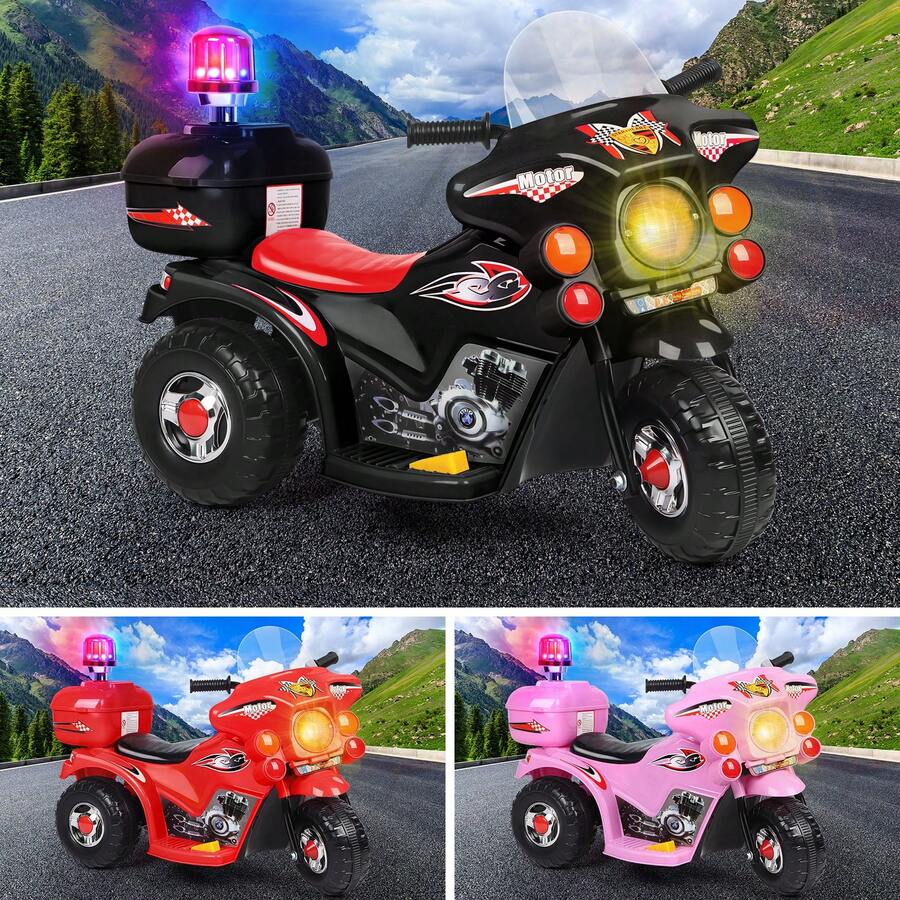 ALFORDSON Kids Ride On Car Squad Motorcycle 6V Electric Toy 25W Motor MP3 - AU Plug(220-240V) - View 1