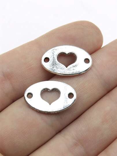 10 chiếc mặt dây chuyền hình trái tim 13x20mm dùng để làm vòng tay, vòng cổ, trang sức thủ công.