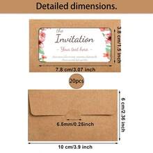 20pcs/Pack Window Gift Card Envelopes, Suitable For Storing Gift Cards, Greeting Cards, Coin Cards, Thank You Cards, Credit Cards, Business Cards, Key Cards, Cash, Wedding Invitations, Etc. - View 7