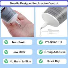 50毫升 B6000 胶水，适用于头饰、胸针、珠宝、镶嵌、钻石首饰、耳钉、吊坠等，强力粘合剂，适用于DIY手工制作 - 多色 - 查看 7