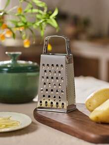 Cirelle 1pc Stainless Steel Multi-Sided Shredder Easily Shreds For Carrots, Cucumbers, Potatoes, Garlic, Etc. Multifunctional Stainless Steel Vegetable And Fruit Peeler. Stainless Steel Sharpening Tool - Cheese Shredder - Kitchen Grinder - Multi-Sided Shredder - Paper Shredder - Kitchen Utensils - Stainless Steel Kitchenware - Cheese Shredder - Grating Tool - Must-Have Kitchen Tools - Silver - View 9