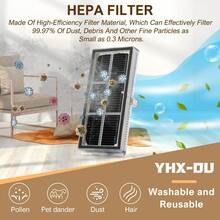 适用于 L10s Ultra Gen 2 / X40 Ultra / X40 Master / L40 Ultra / L10s Pro Ultra / X30 Ultra / L10s Ultra Gen 3 吸尘器的 6 件装 HEPA 过滤器配件，活性炭过滤器替换件 - 查看 6