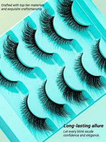 5对猫眼假睫毛，仿貂毛假睫毛，自然纤长，浓密柔软，打造纤长美睫效果 - 查看 7