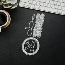 Creative Bow Wreath Dies, DIY Scrapbooking Album And Embossing Stencil, Greeting Card Making Tool, Card Paper Cutting Crafts ,Gift Card Making Template Die Cuts. - Silver - View 8