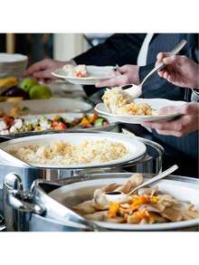 5 piezas Cucharas de cena de acero inoxidable con textura martillada y mango largo, cucharas soperas redondas para uso doméstico - Plateado - Ver 4